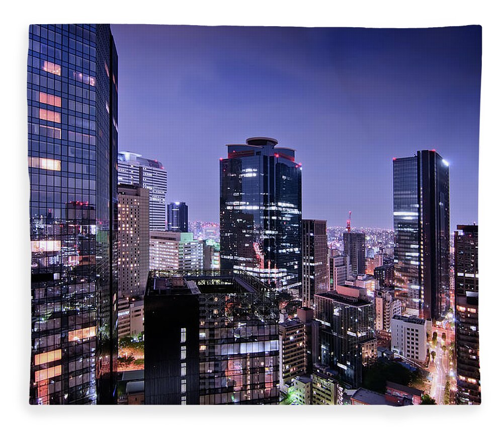 Built Structure Fleece Blanket featuring the photograph City Of Glass And Light by Image Provided By Duane Walker