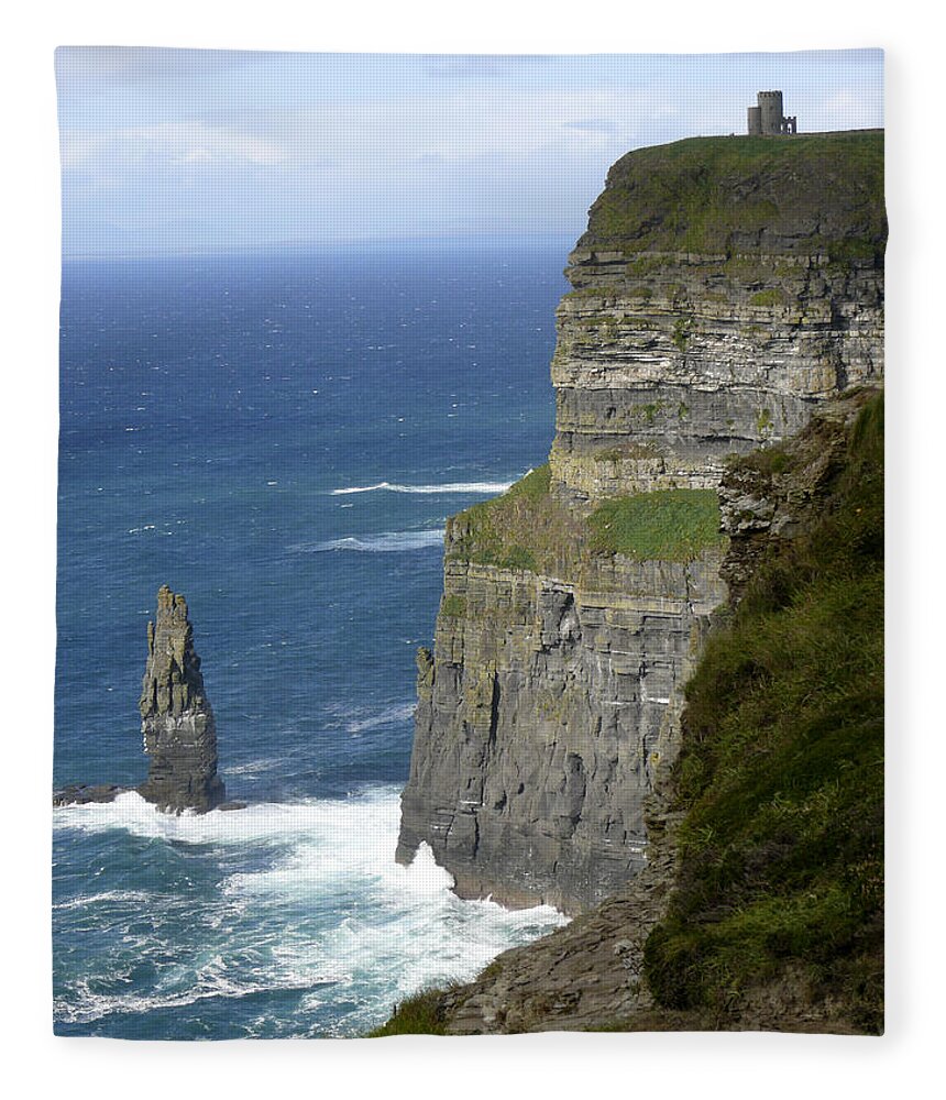 Travel Fleece Blanket featuring the photograph Cliffs of Moher 7 by Mike McGlothlen