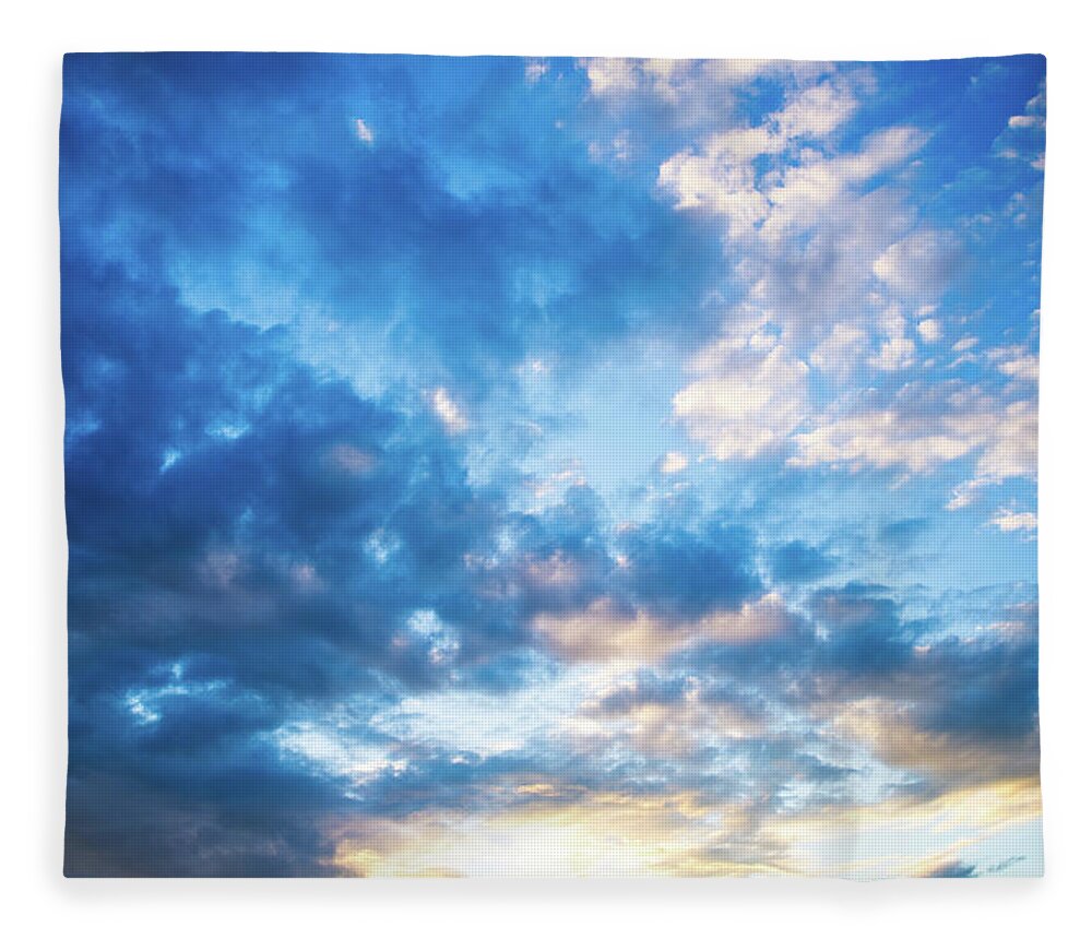 Scenics Fleece Blanket featuring the photograph Cloudscape In Blue by Maodesign