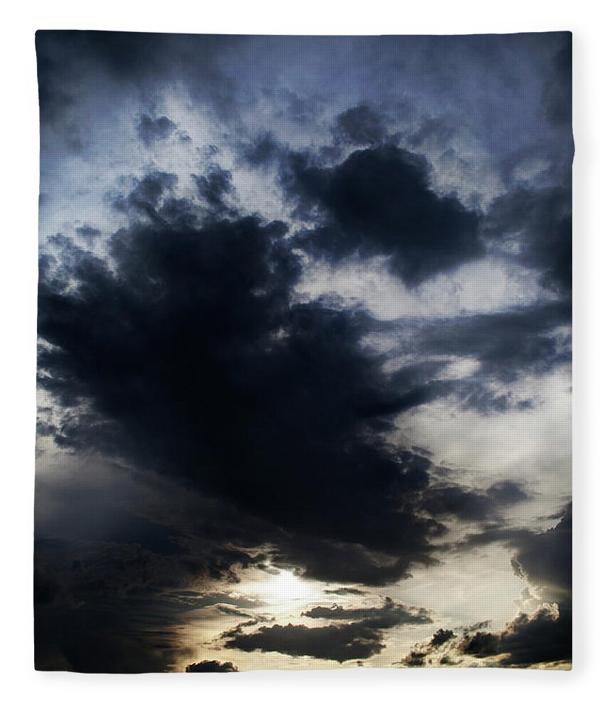 Thunderstorm Fleece Blanket featuring the photograph Cloudscape, Upcoming Thunderstorm by Ollo