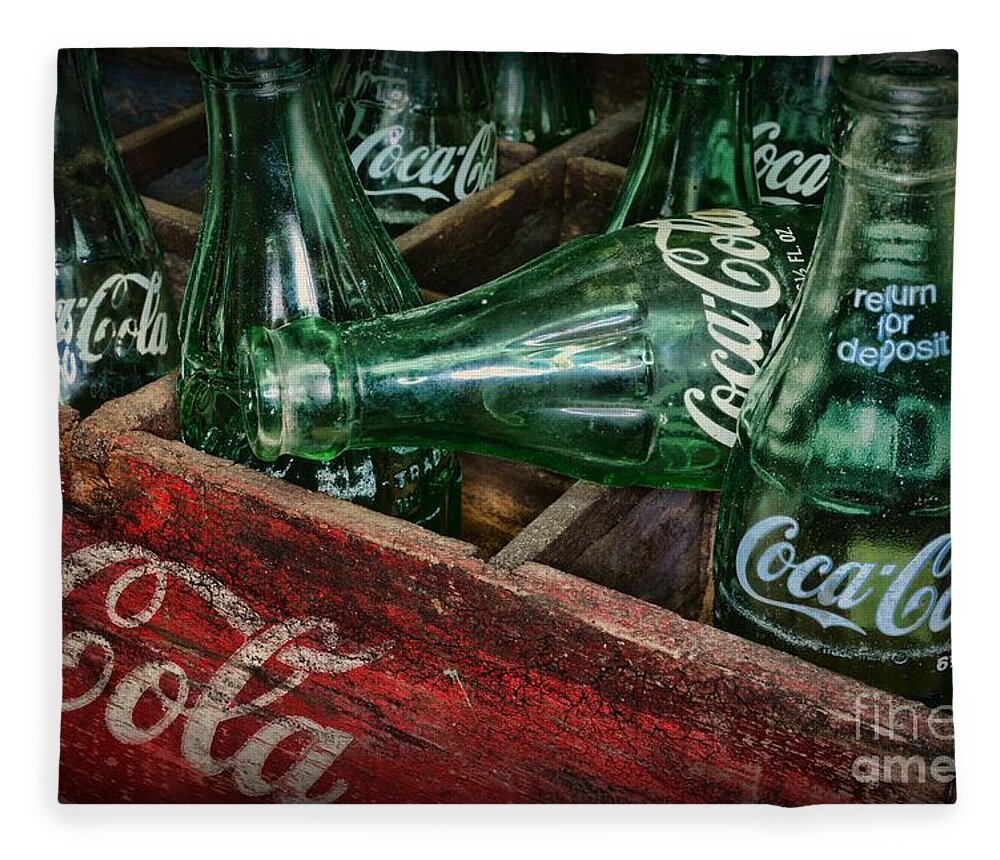 Coke Fleece Blanket featuring the photograph Coke Return for Deposit by Paul Ward