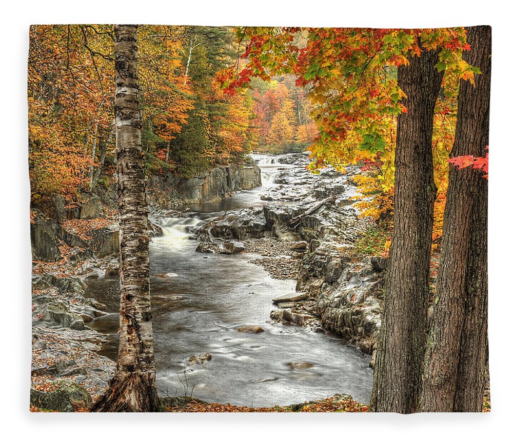 Photograph Fleece Blanket featuring the photograph Colorful Creek by Richard Gehlbach