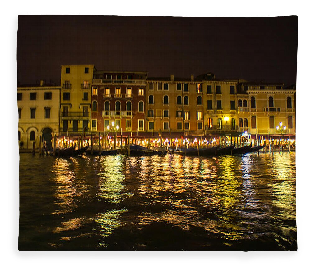Venice Fleece Blanket featuring the photograph Colors of Venice by Weir Here And There