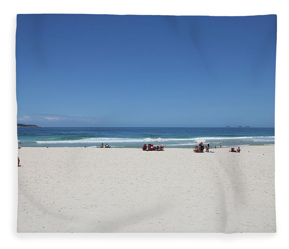 Scenics Fleece Blanket featuring the photograph Copacabana Beach by James And James