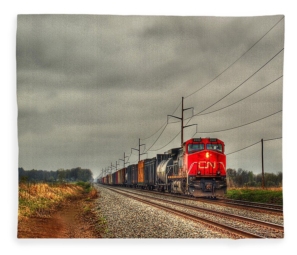 Train Fleece Blanket featuring the photograph Country Train 1 by Thomas Young