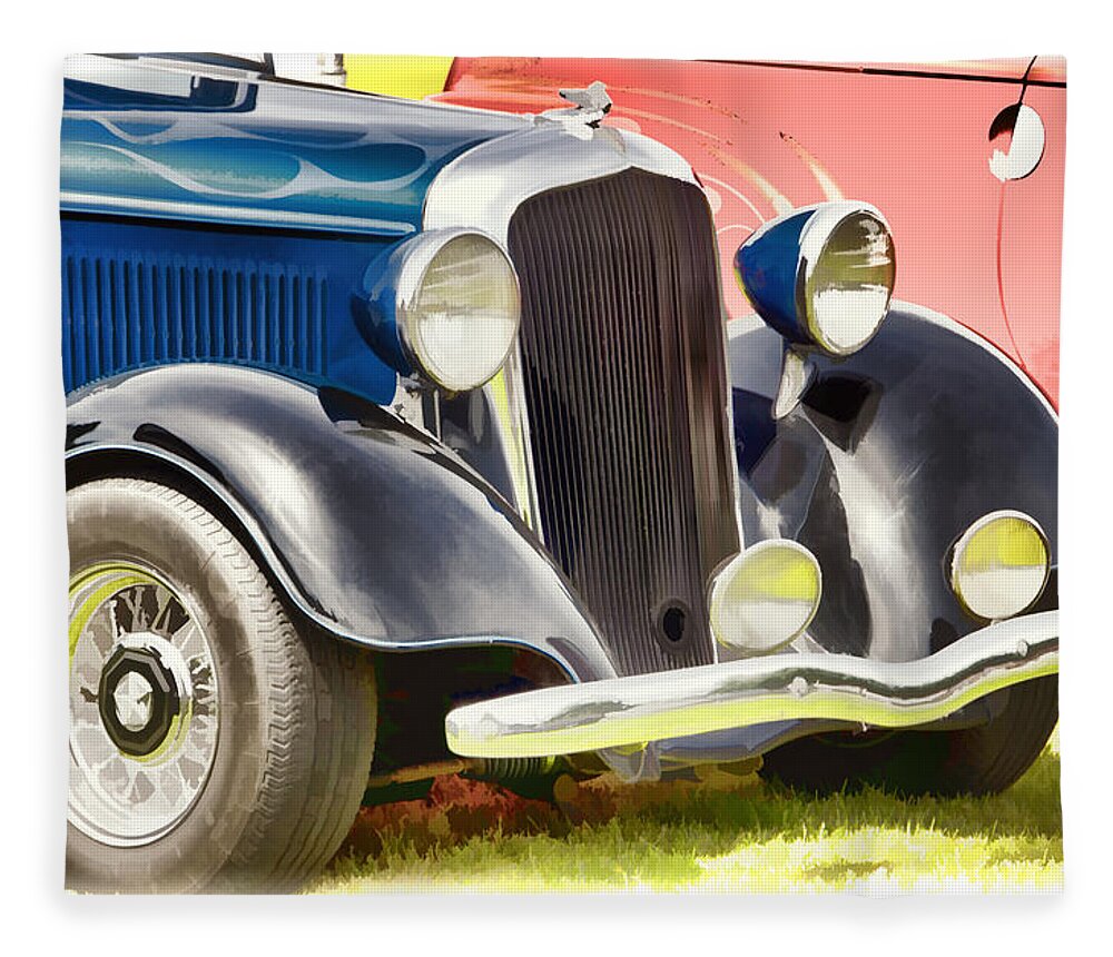 Hot Rod Fleece Blanket featuring the photograph Custom Hot Rod by Ron Roberts