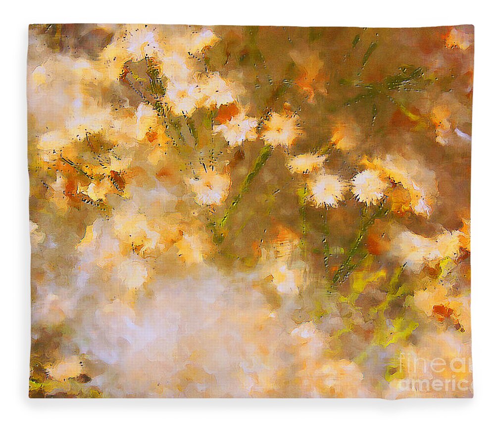 Daisy Fleece Blanket featuring the photograph Daisy a Day 21 by Julie Lueders 