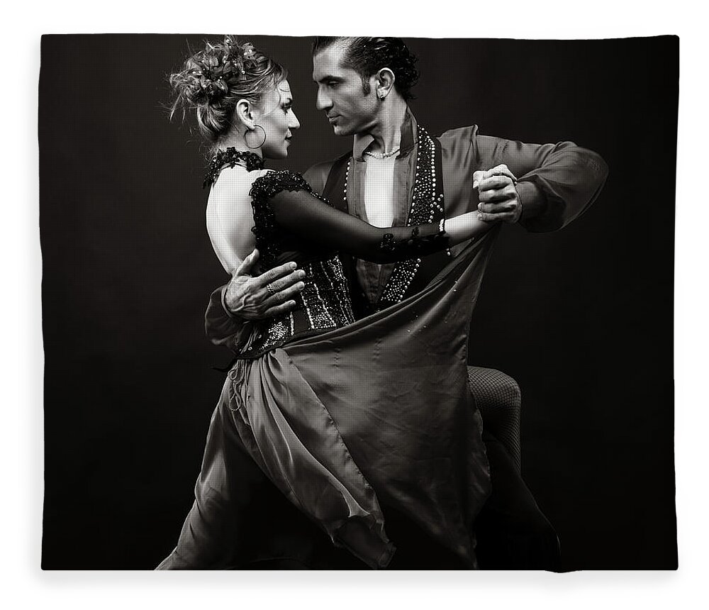 Heterosexual Couple Fleece Blanket featuring the photograph Dance Of Love by Ozgurdonmaz