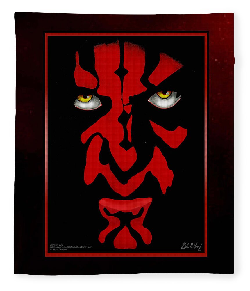 Star Wars Fleece Blanket featuring the painting Darth Maul by Dale Loos Jr