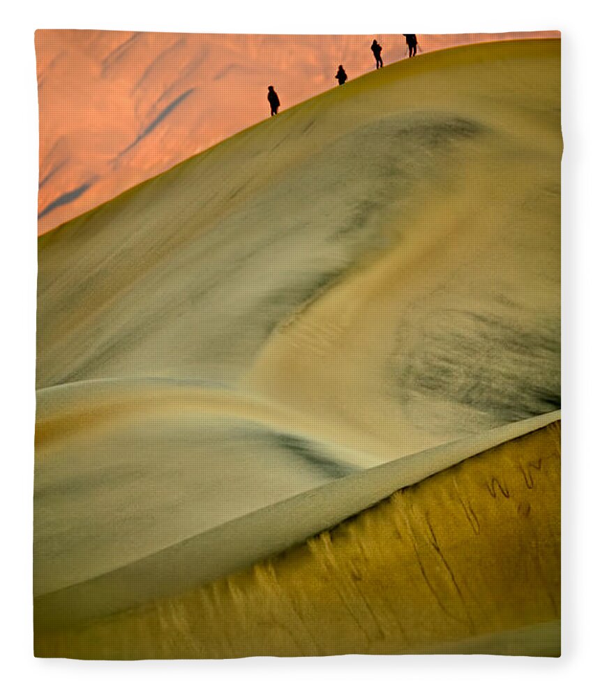 2006 Fleece Blanket featuring the photograph Dawn Viewers at Death Valley by Robert Charity