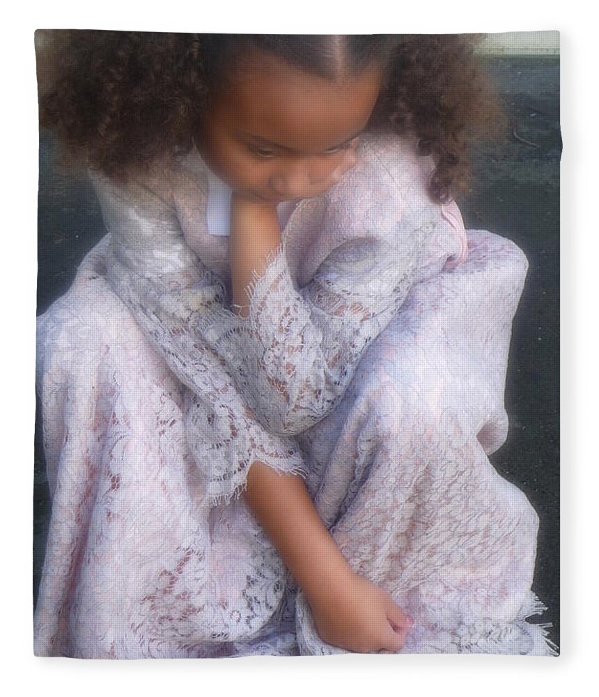 Girl Fleece Blanket featuring the photograph Daydream by Jodie Marie Anne Richardson Traugott     aka jm-ART