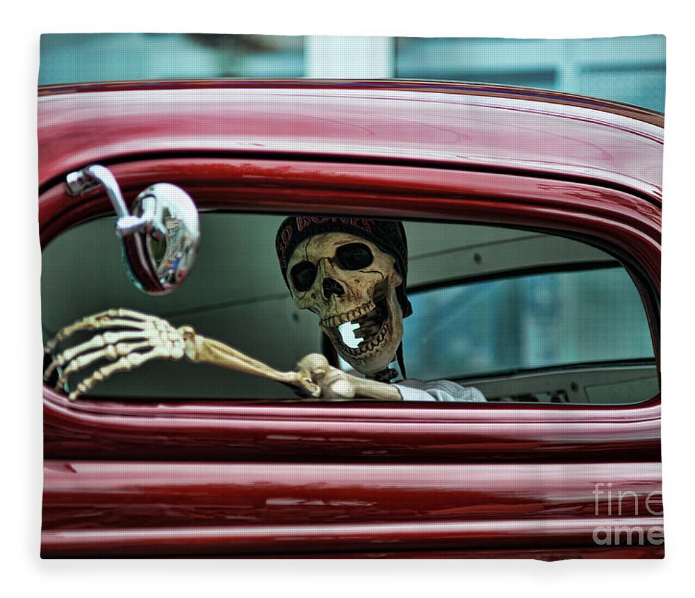 Cars Fleece Blanket featuring the photograph Dead Man Driving CA4217-13 by Randy Harris