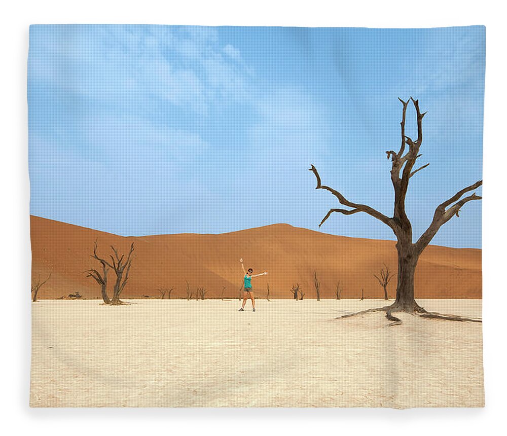 Tranquility Fleece Blanket featuring the photograph Deadvlei by Mb Photography