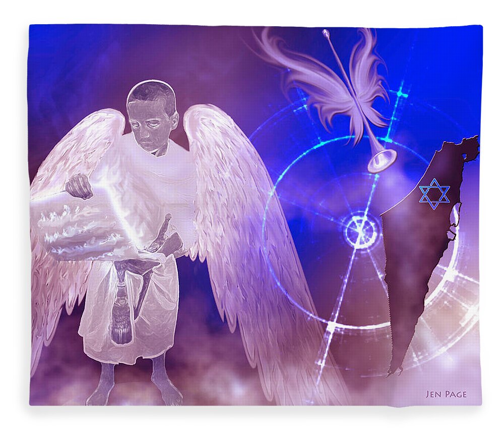 Decrees Of Heaven Fleece Blanket featuring the digital art Decrees of Heaven by Jennifer Page