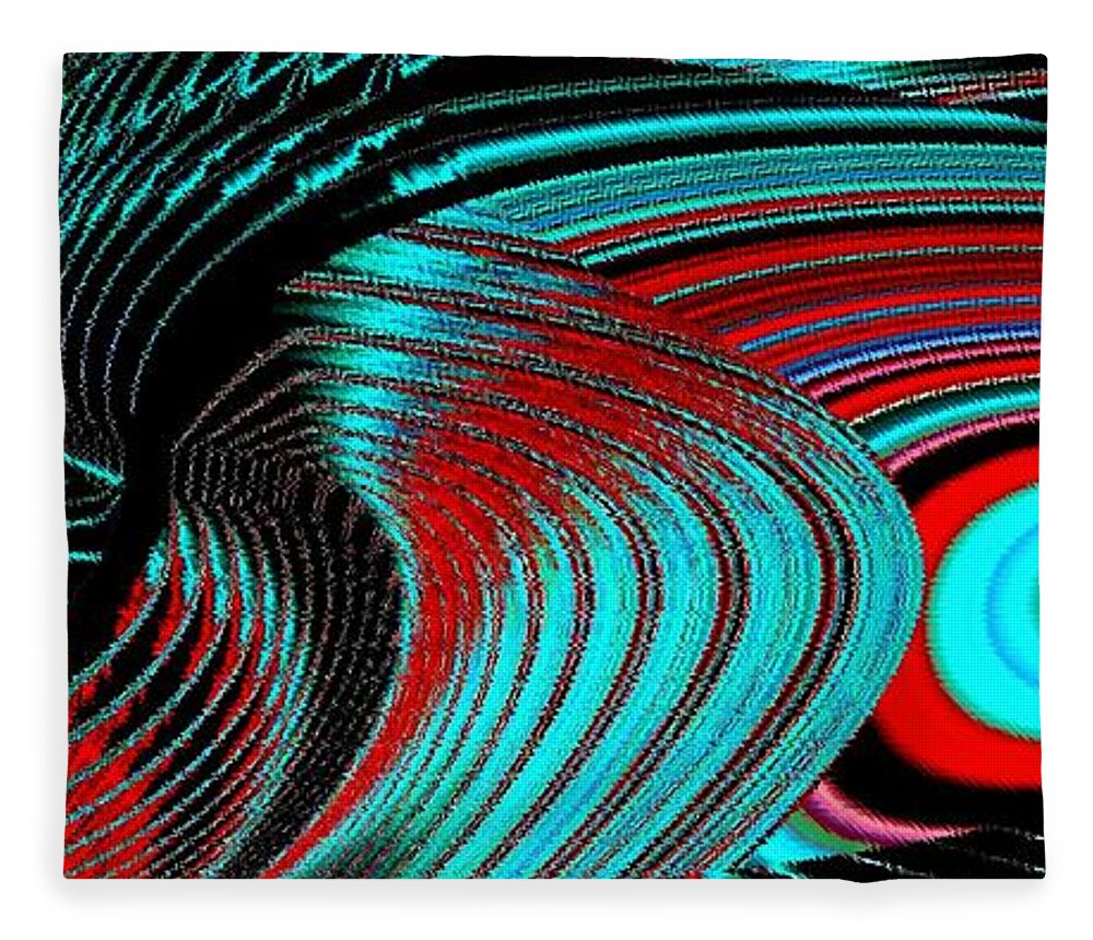 Deep Sea Abstract Fleece Blanket featuring the digital art Deep Sea Abstract by Will Borden