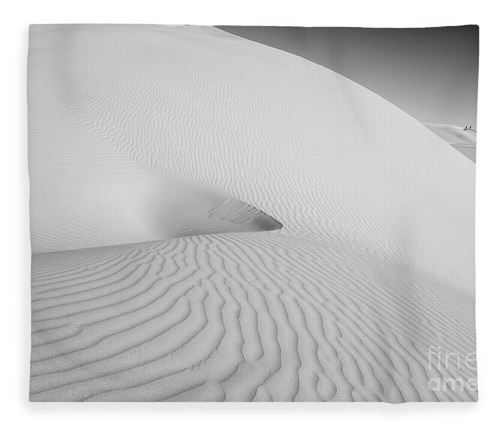Dunes Fleece Blanket featuring the photograph Desert Dunes by Jennifer Magallon