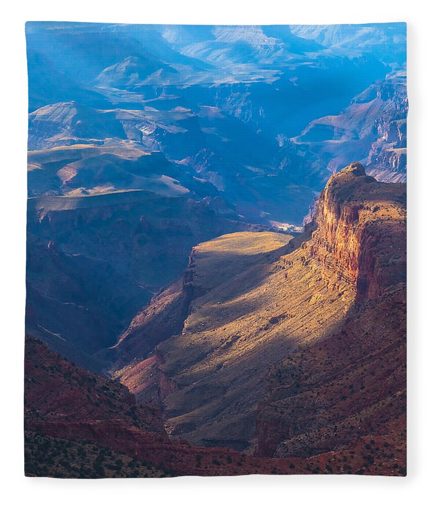 Arizona Fleece Blanket featuring the photograph Desert View Fades Into the Distance by Ed Gleichman
