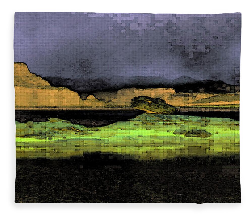 Digital Fleece Blanket featuring the digital art Digital Powell by David Hansen