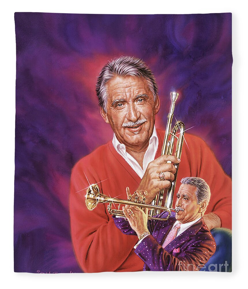 Portrait Fleece Blanket featuring the painting Doc Severinsen by Dick Bobnick
