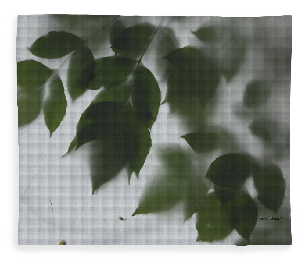 Leaves Fleece Blanket featuring the photograph Don't Leaf Me by Heather Gallup
