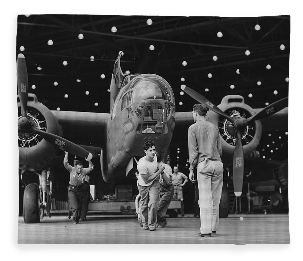 Douglas A20 Fleece Blanket featuring the photograph Douglas A20 Bomber by Georgia Clare