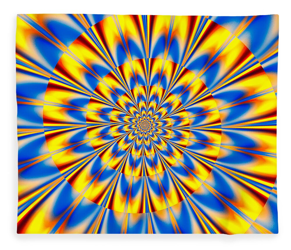 Vibrating Fleece Blanket featuring the mixed media Dr. Who's Spiral of Time by Gianni Sarcone