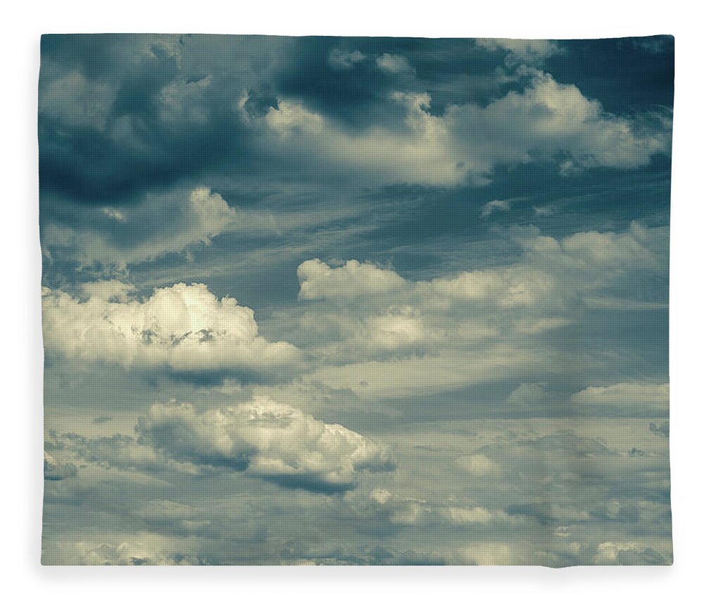 Scenics Fleece Blanket featuring the photograph Dramatic Cloudy Dark Sky by Jaminwell