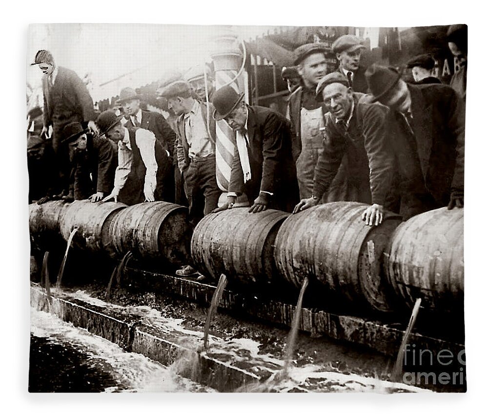 Prohibition Guardsmen Fleece Blanket featuring the photograph Dump the Beer by Jon Neidert