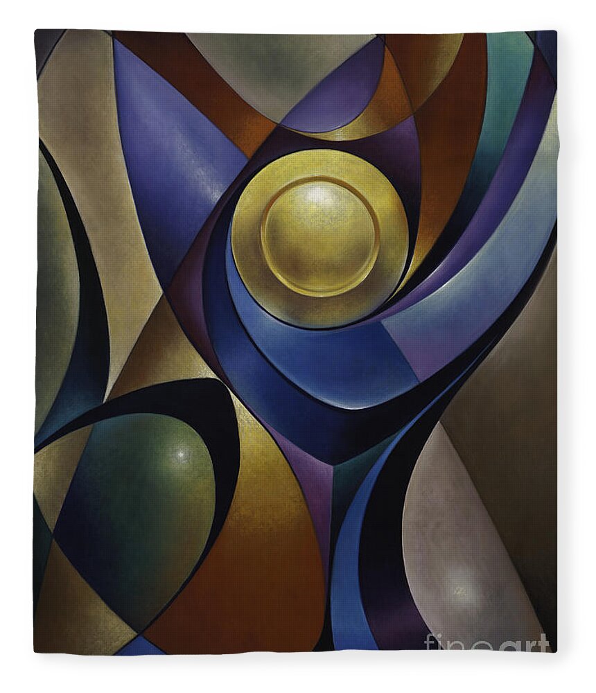 Stained-glass Fleece Blanket featuring the painting Dynamic Chalice by Ricardo Chavez-Mendez