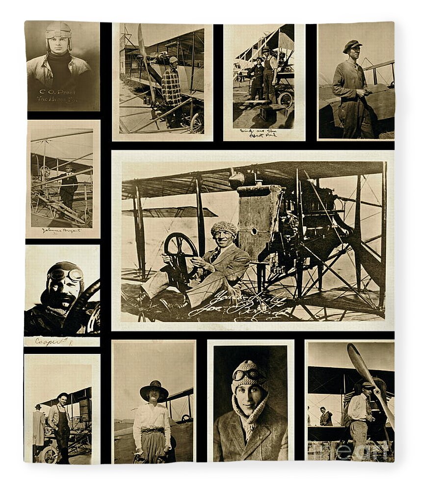 Pilot Fleece Blanket featuring the photograph Earlier Aviators by Gwyn Newcombe