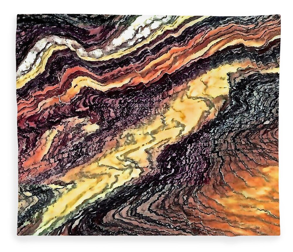 Earth Fleece Blanket featuring the photograph Earth Layers by Debra Amerson