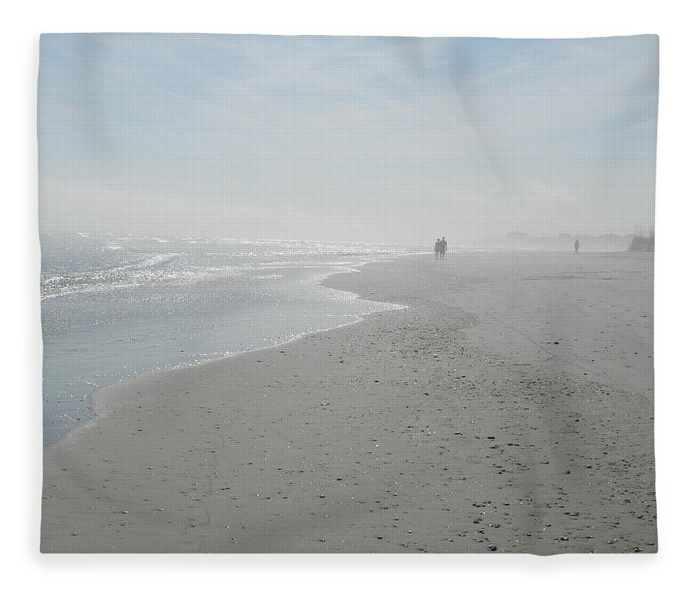 Seashore Fleece Blanket featuring the photograph East Coast Florida by Deborah Ferree