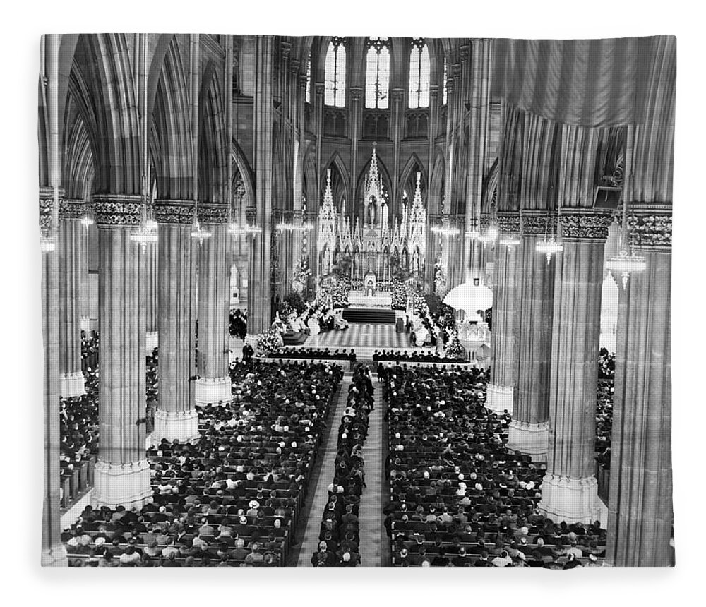 1930's Fleece Blanket featuring the photograph Easter At St. Patrick's by Underwood Archives