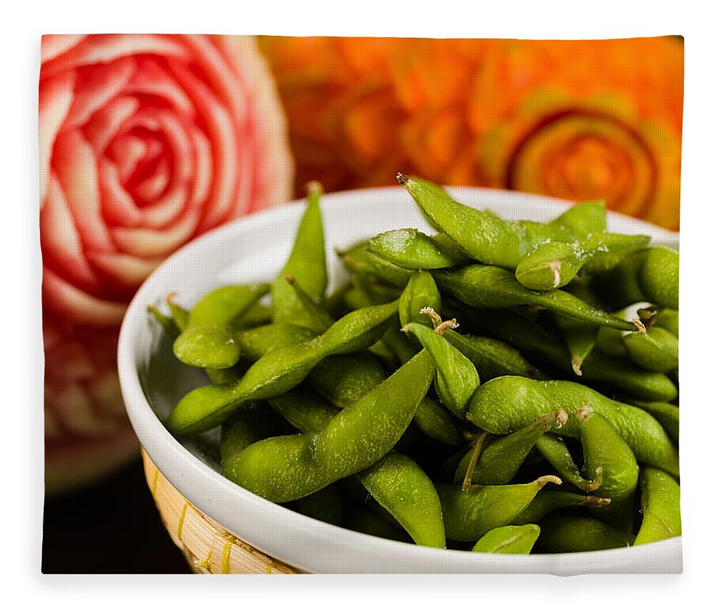 Asian Fleece Blanket featuring the photograph Edamame by Raul Rodriguez