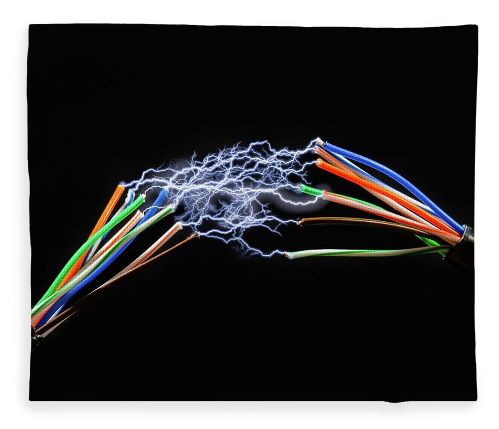 Birmingham Fleece Blanket featuring the photograph Electric Spark by Alexturton