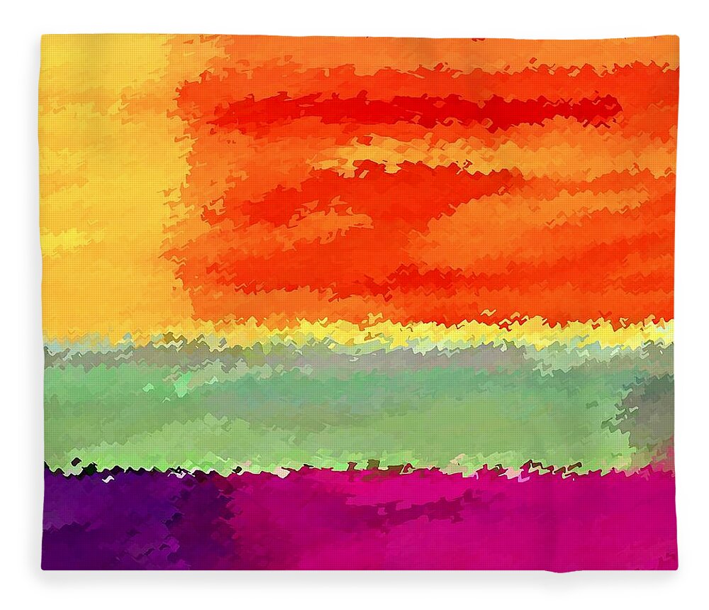 Orange Fleece Blanket featuring the digital art Elements by David Manlove