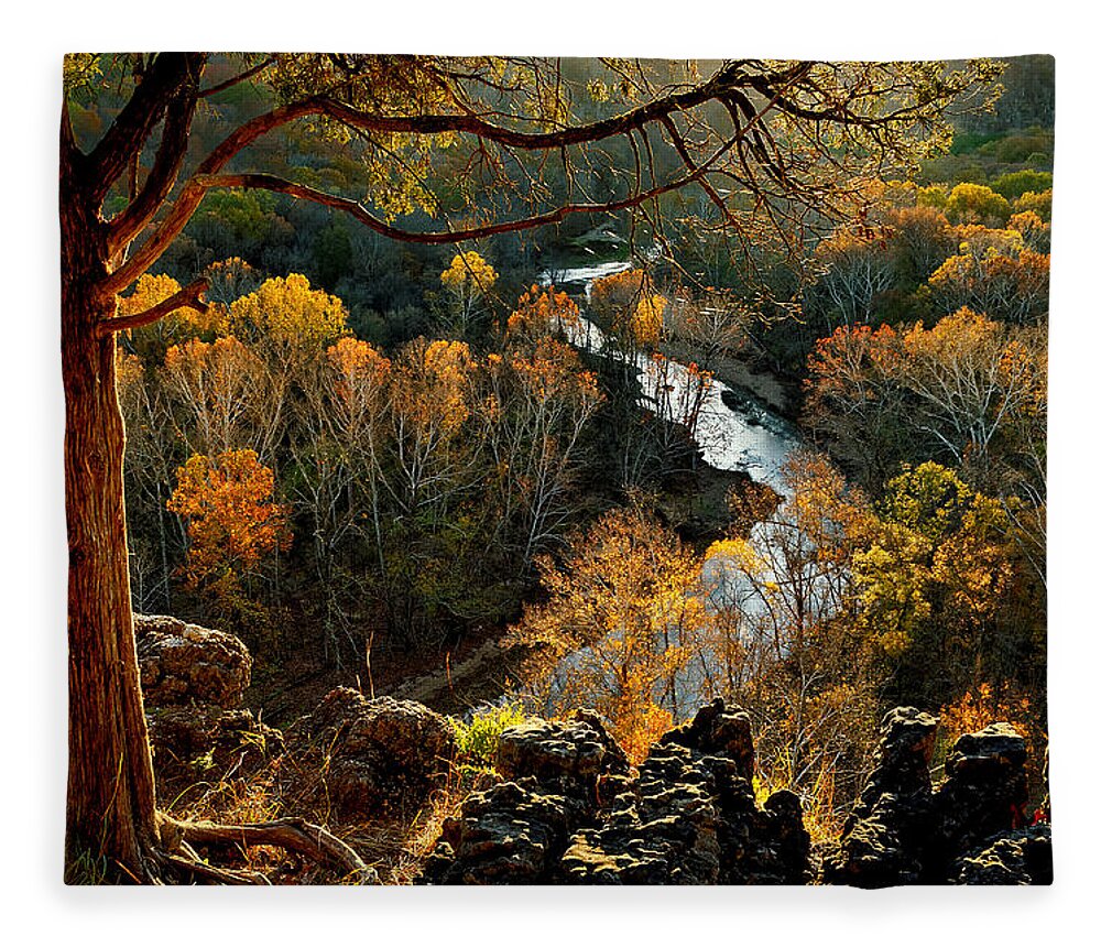 2012 Fleece Blanket featuring the photograph Eleven-Point River by Robert Charity