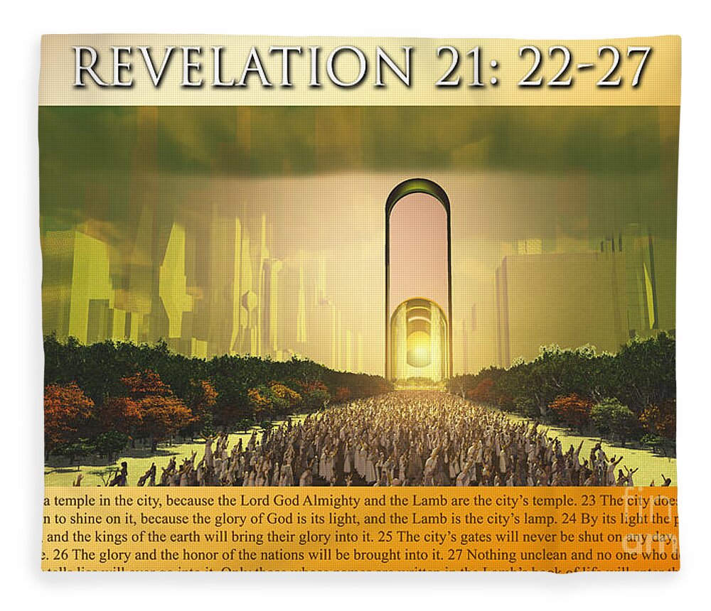Heaven Fleece Blanket featuring the digital art Entering God's Home by William Ladson