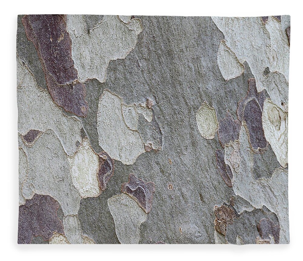 Aging Process Fleece Blanket featuring the photograph Eucalyptus Tree Bark Full Frame by Tom And Steve