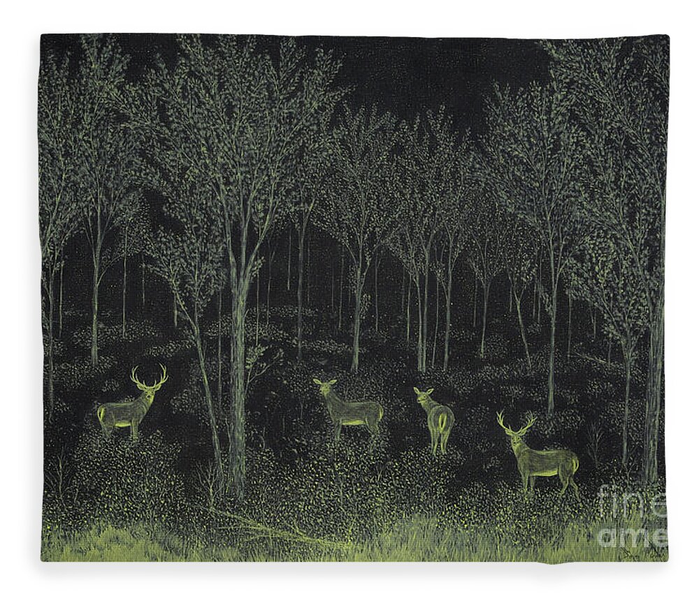 Farmington Fleece Blanket featuring the painting Evening Along The Animas by Doug Miller