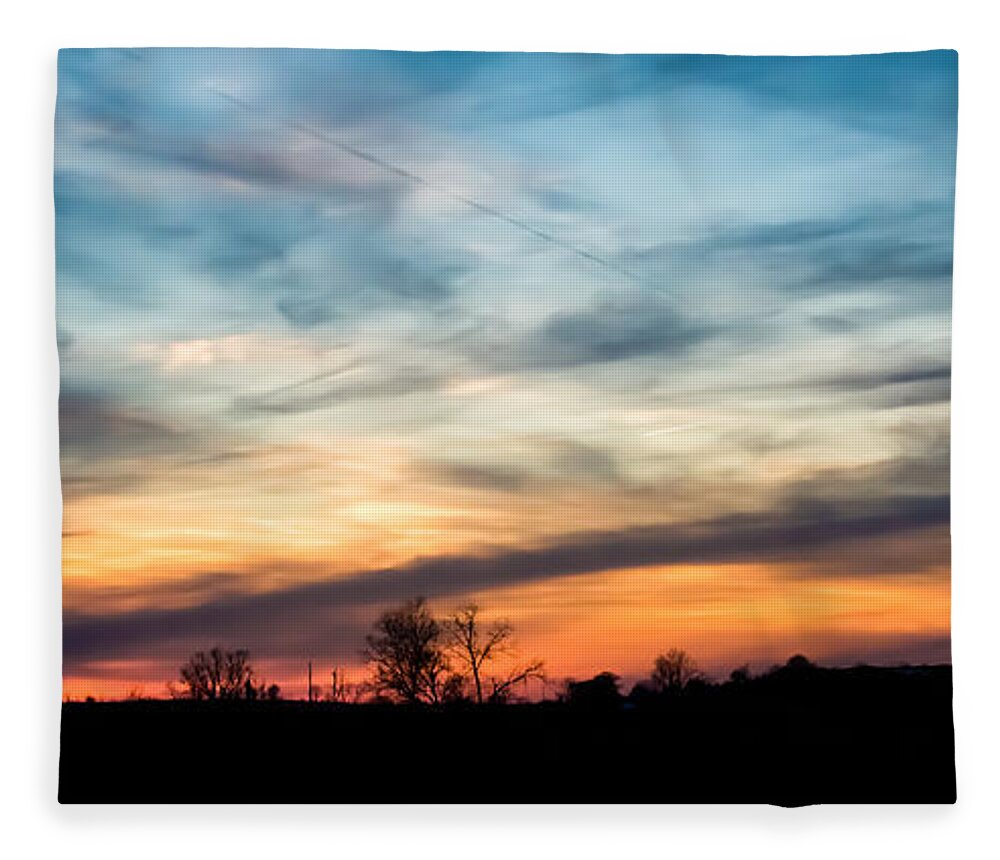 Sky Fleece Blanket featuring the photograph Evening Sky by Holden The Moment
