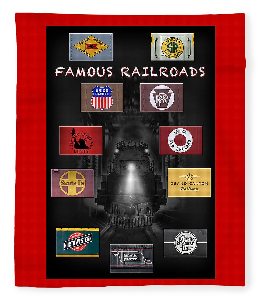 Transportation Fleece Blanket featuring the photograph Famous Railroads by Mike McGlothlen