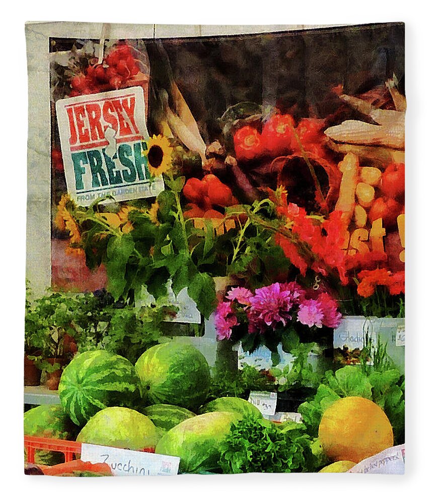 Farmer's Market Fleece Blanket featuring the photograph Farmer's Market by Susan Savad