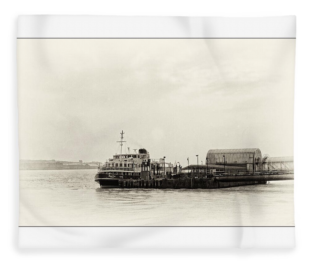 Liverpool Museum Fleece Blanket featuring the photograph Ferry at the terminal by Spikey Mouse Photography