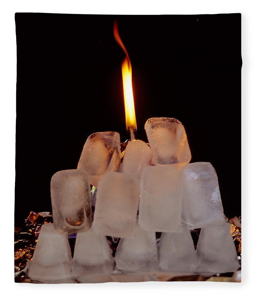 Ice Fleece Blanket featuring the photograph Fire and Ice by Sharon Elliott