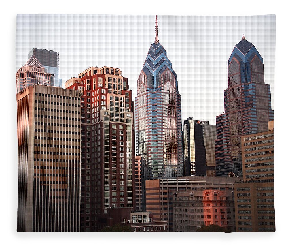 Philadelphia Fleece Blanket featuring the photograph Five O'Clock Shadows by Rona Black