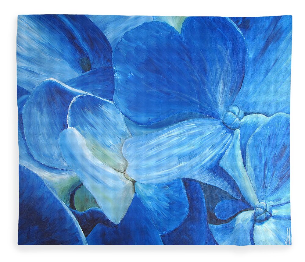 Flora Fleece Blanket featuring the painting Flora Series-Number 6 by Jim Harper