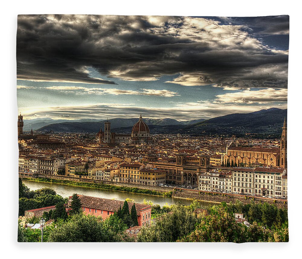 Florence Fleece Blanket featuring the photograph Florence by Michael Kirk