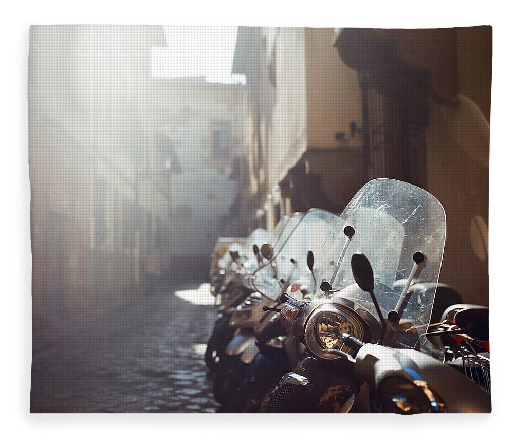 Tranquility Fleece Blanket featuring the photograph Florence Street by Scott Zdon