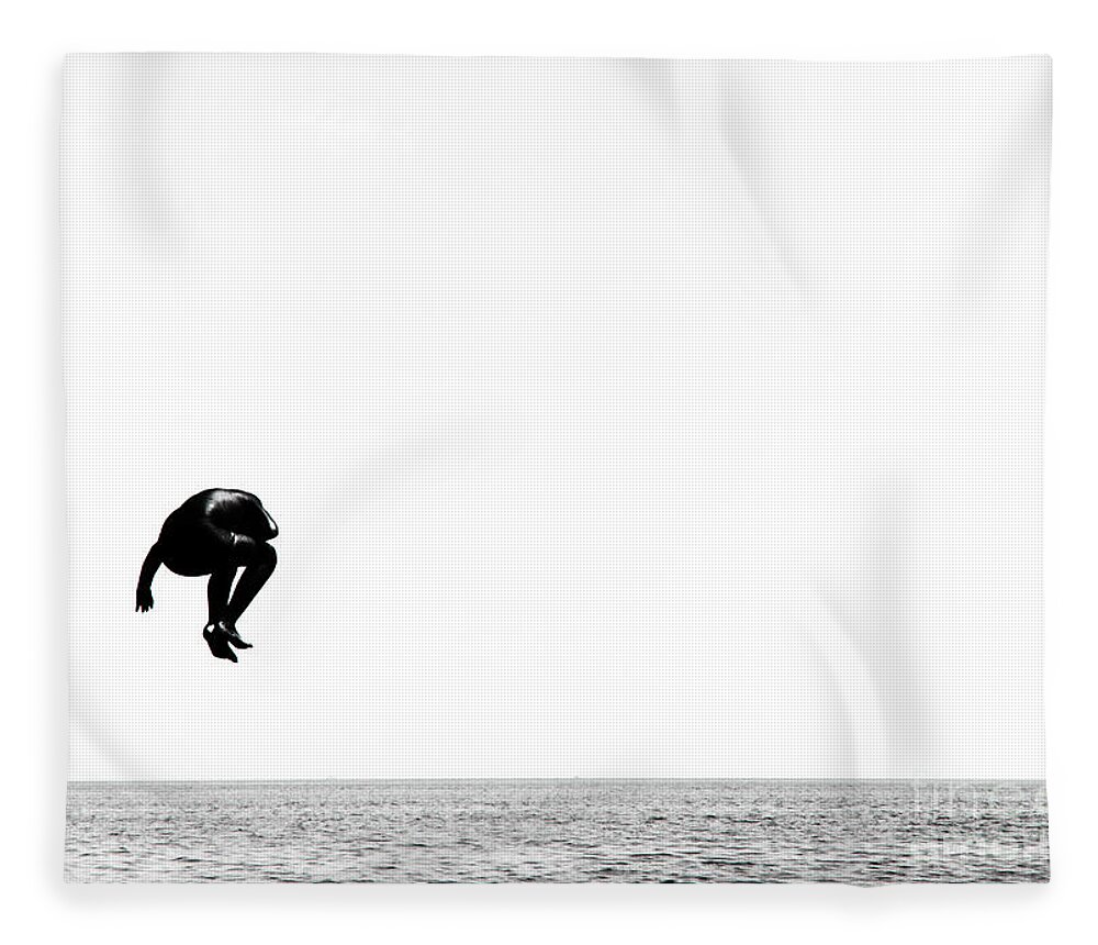 Action Fleece Blanket featuring the photograph fly by Stelios Kleanthous
